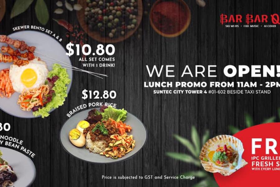 New Bar Bar Q Outlet at Suntec City